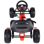 Kids Pedal Go Kart 4-Wheel Pedal-Powered Ride On Car with 2-Position Adjustable Seat