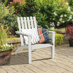 Outdoor Acacia Wood Adirondack Chair Weather Resistant Patio Adirondack Armchair for Garden Backyard