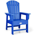 Kids Adirondack Chair, Weather-Resistant HDPE Patio Chair with Ergonomic Backrest, Children Outdoor Chair for Deck Porch Backyard Poolside