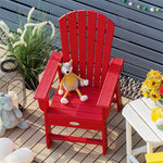 Kids Adirondack Chair, Weather-Resistant HDPE Patio Chair with Ergonomic Backrest, Children Outdoor Chair for Deck Porch Backyard Poolside