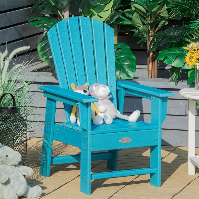 Patio Kids Adirondack Chair Outdoor Chair with Ergonomic Backrest