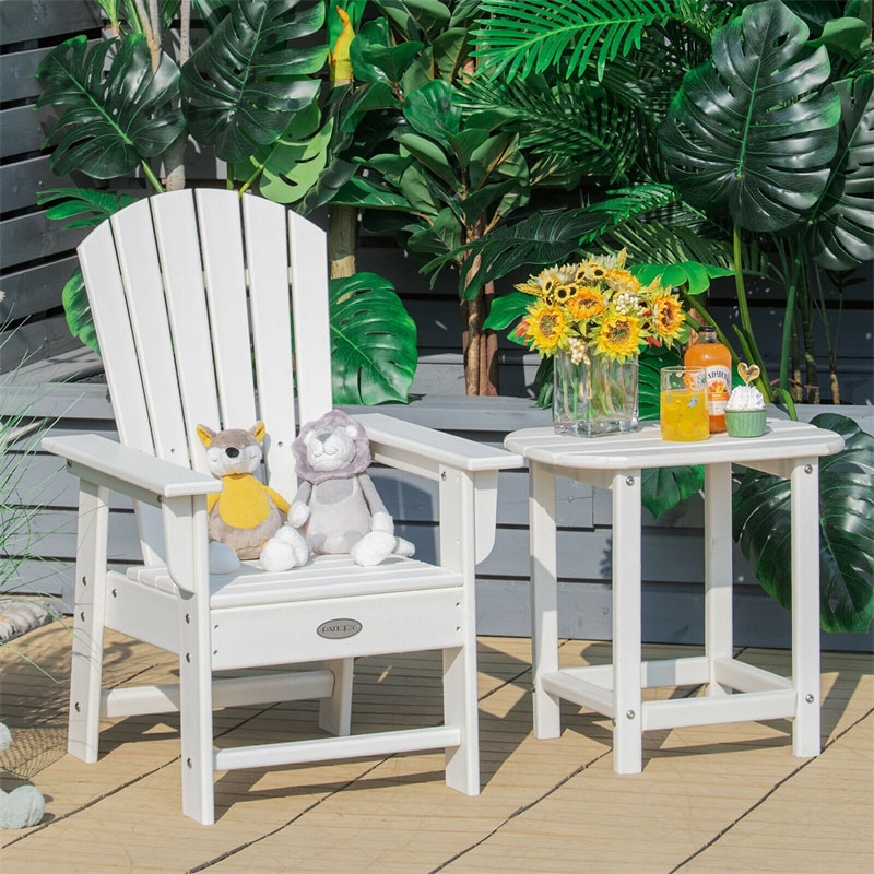 Patio Kids Adirondack Chair Outdoor Chair with Ergonomic Backrest