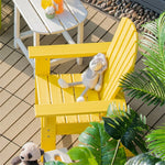 Kids Adirondack Chair, Weather-Resistant HDPE Patio Chair with Ergonomic Backrest, Children Outdoor Chair for Deck Porch Backyard Poolside