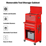 6-Drawer Rolling Tool Chest, High Capacity Tool Box with Lockable Wheels, Auto Lock, Removable Top, Tool Storage Cabinet for Garage Workshop