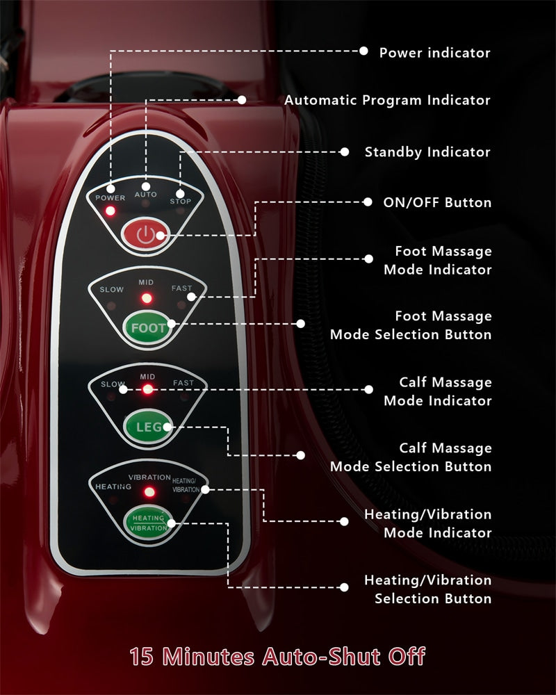 Foot and Calf Massager with Heat, Electric Foot Massage Machine Shiatsu Deep Kneading & Rolling Vibration for Leg Relaxation