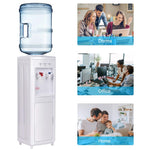 Top Loading Water Dispenser, 5 Gallon Bottle Hot & Cold Water Cooler Dispenser with Child Child Lock & Storage Cabinet for Home Office School