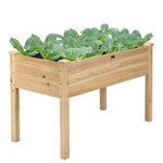 Wood Raised Garden Bed Elevated Planter Box with Legs for Vegetable Fruits Flowers & Herbs