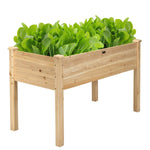 Wood Raised Garden Bed Elevated Planter Box with Legs for Vegetable Fruits Flowers & Herbs