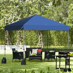 8’ x 8' Outdoor Pop up Canopy Tent Instant Shelter Canopy with Roller Bag & 4 Sand Bags