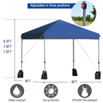 8’ x 8' Outdoor Pop up Canopy Tent Instant Shelter Canopy with Roller Bag & 4 Sand Bags