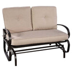 Outdoor Cushioned Rocking Bench Loveseat - Bestoutdor