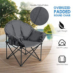 Folding Camping Moon Padded Chair with Carry Bag