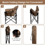 Folding Camping Moon Padded Chair with Carry Bag