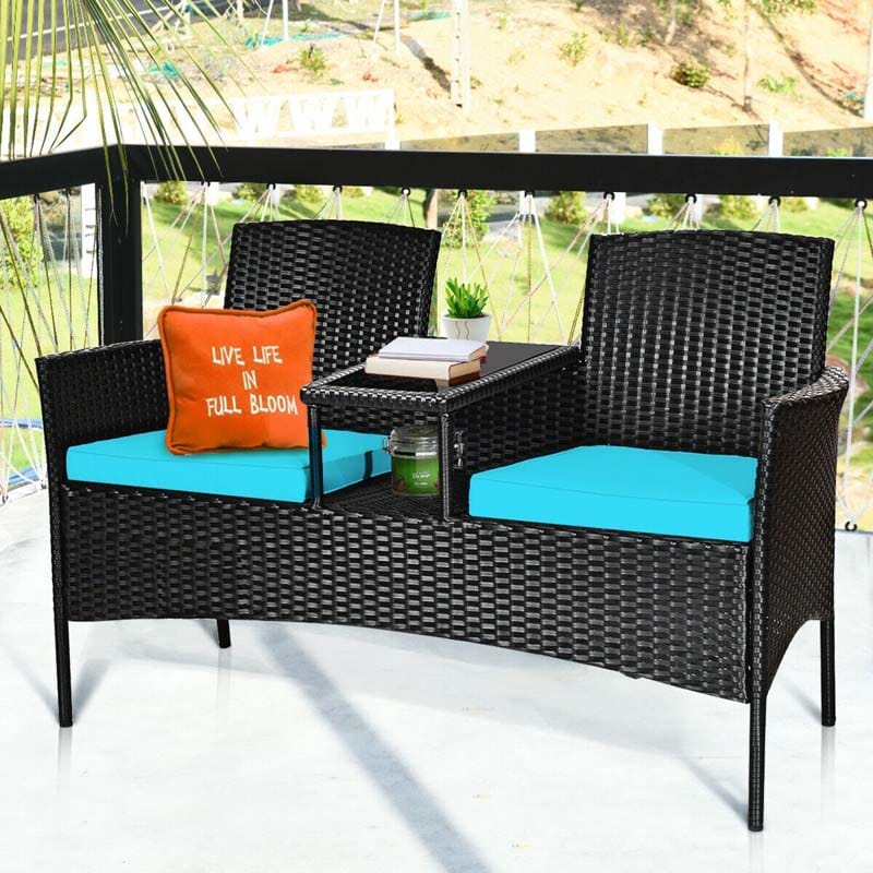 Patio Wicker Conversation Furniture Set - Bestoutdor