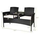 Patio Wicker Conversation Furniture Set - Bestoutdor